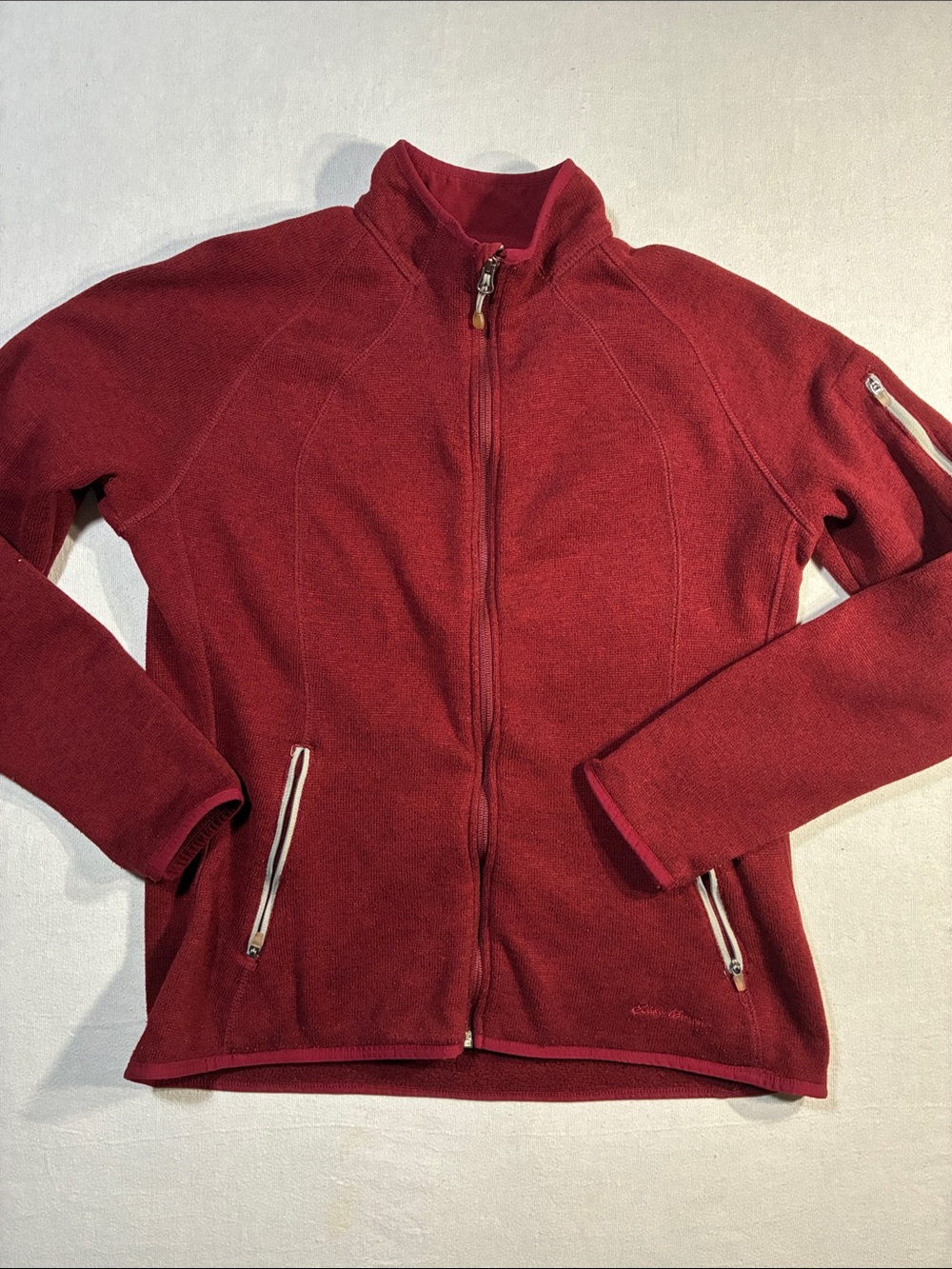 Women's Red Full-Zip Fleece Jacket